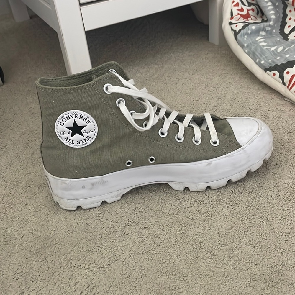 Green Utility Lugged Converse